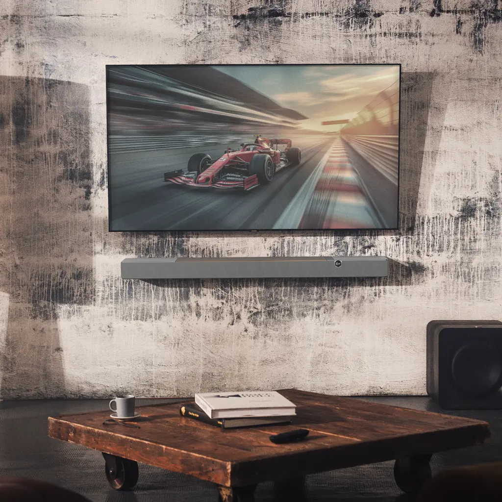 Klipsch-Flexus-CORE_200-WN-SUB_100-in-loft-with-race-on-tv_2000x2000.webp
